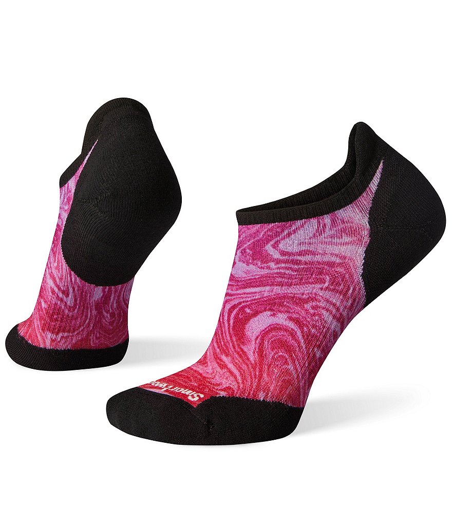 SmartWool Women's PhD Run Light Elite Marble Wash Print Micro Socks