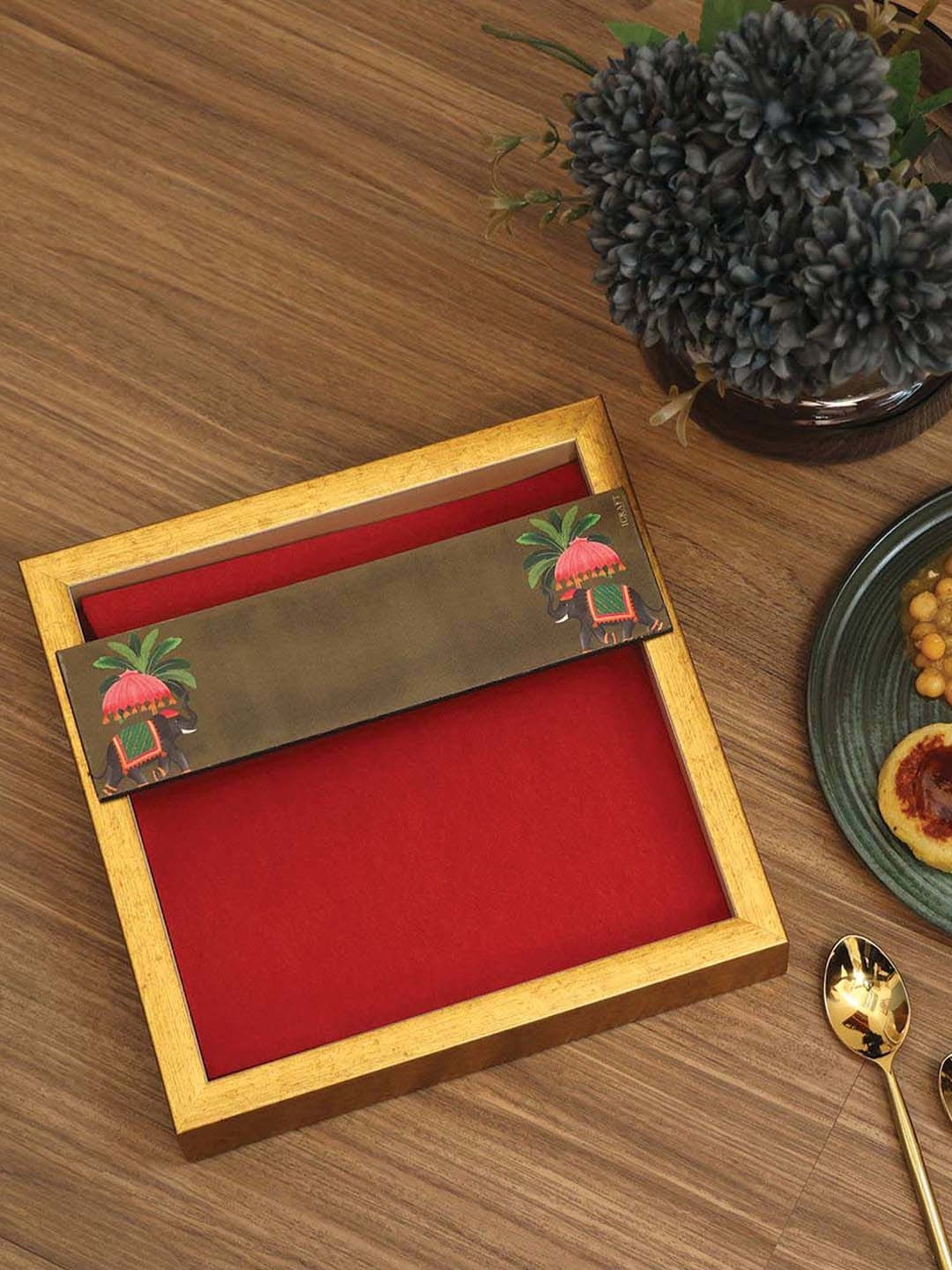 ICRAFT Multicolor Mdf Gajraj Series Tissue Tray