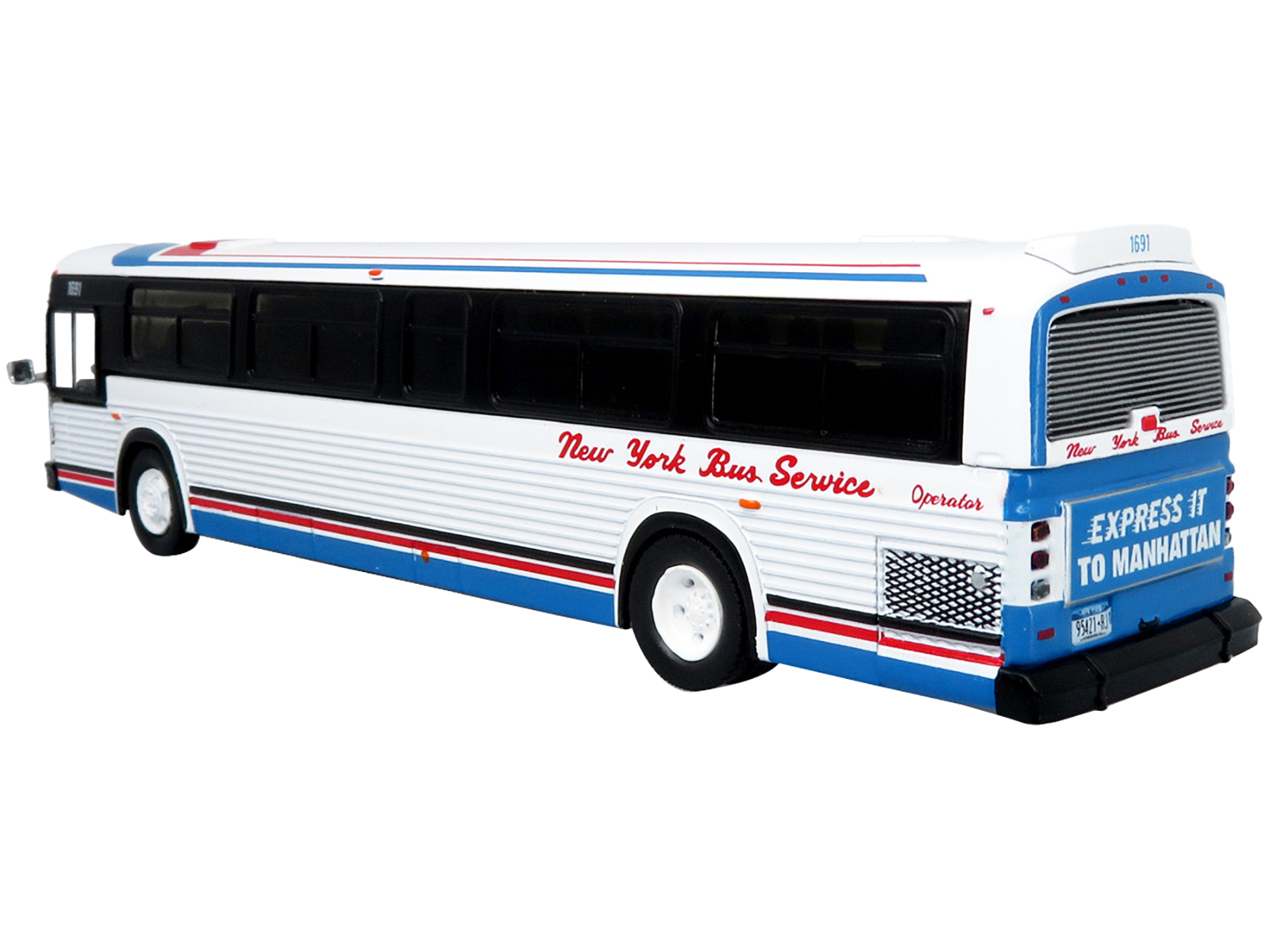 MCI Classic City Bus Plain White "Vintage Bus & Motorcoach Collection" 1/87 Diecast Model by Iconic Replicas