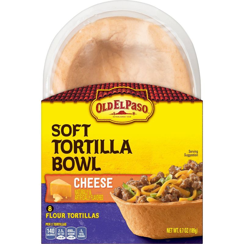 Old El Paso Cheese Soft Tortilla Bowls - 6.7oz/8ct