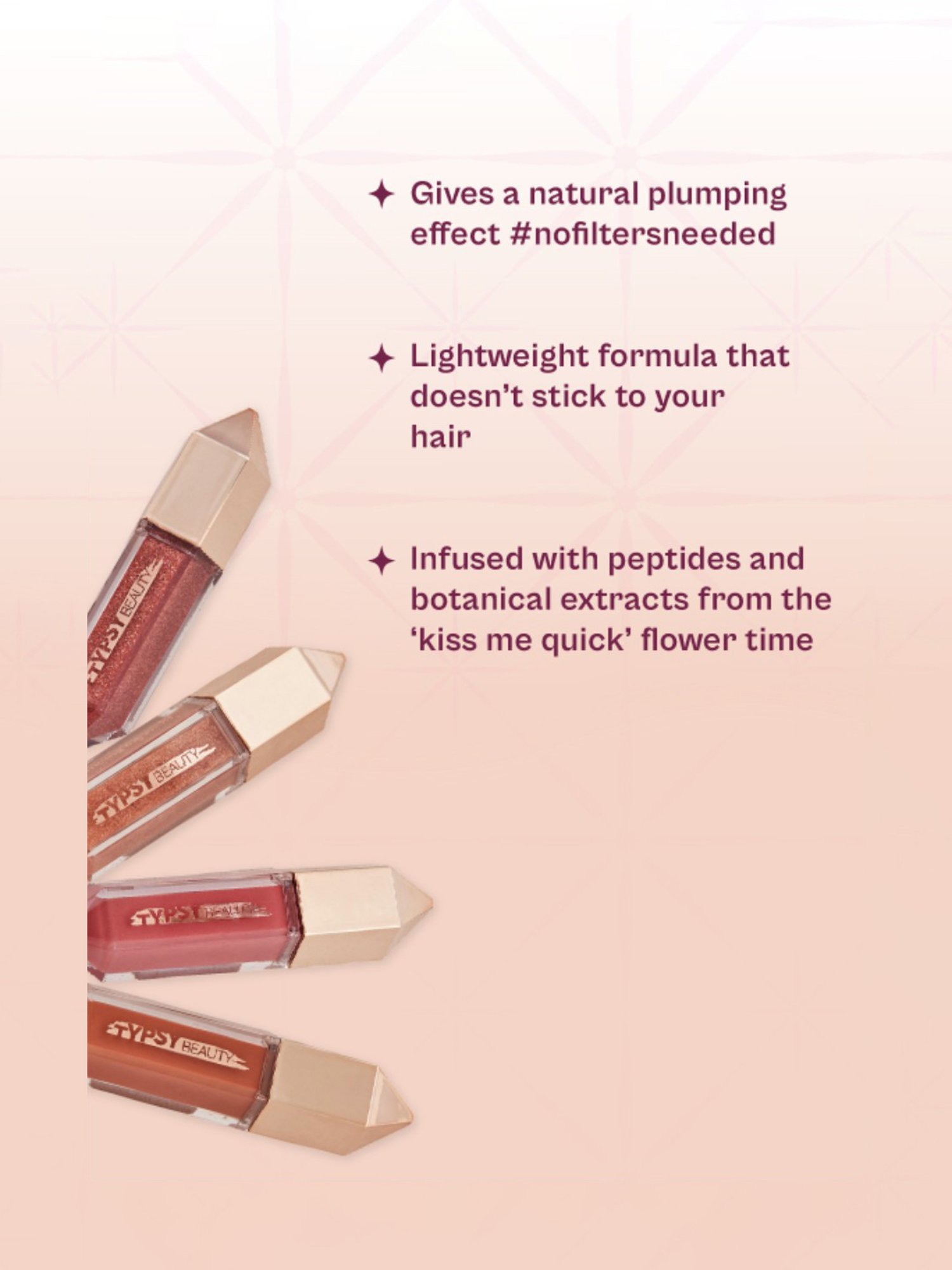 Typsy Beauty Crystal Crush Plumping Gloss XL Rose Quartz 01 - 7 ml