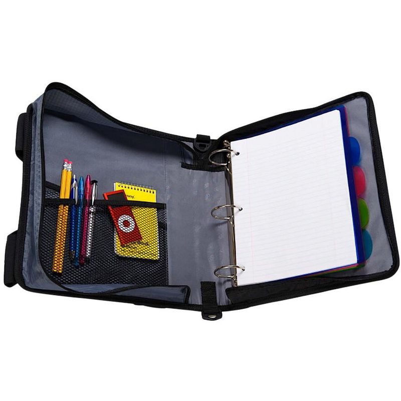 Case-it The X-Hugger Zipper Binder with Tab File, 2 Inch O-Ring, Blue