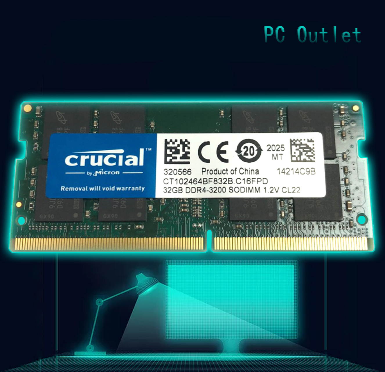Crucial 4GB CT51264BF160B.C16FER2 PC3-12800 SODIMM DDR3 1600 Laptop Memory RAM