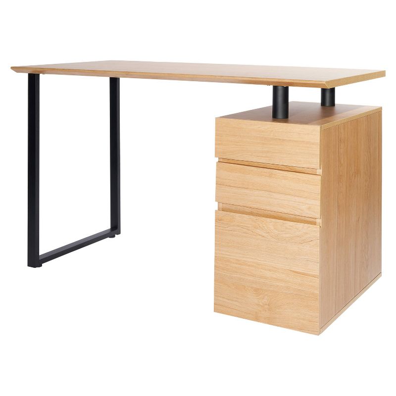 Computer Desk with Storage and File Cabinet Wood - Techni Mobili
