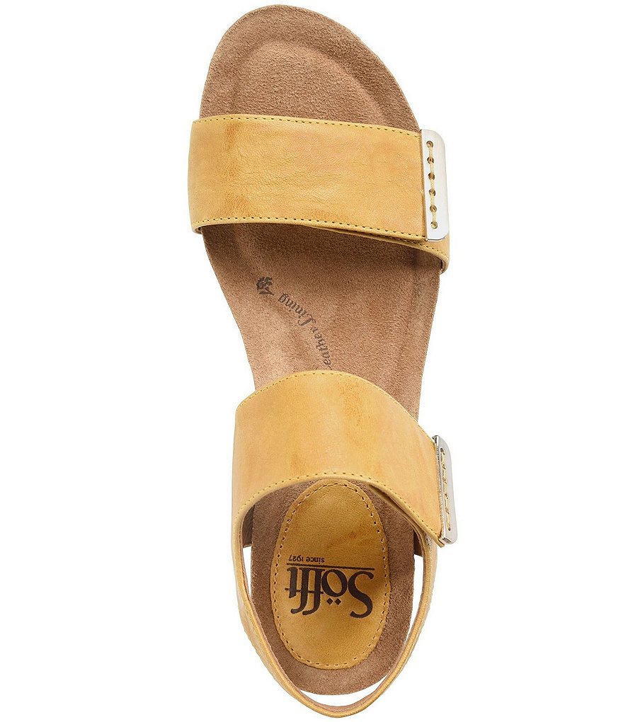 Sofft Verdi Leather Wedge Sandals