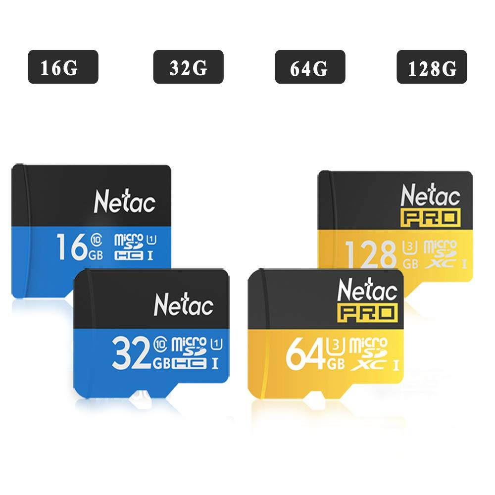 High Speed Microsd Memory Cards 16 GB 32 GB 64GB Memory Flash Card with SD Adapter Micro SD Read 80MB/S Write 80MB/S - Black/Yellow