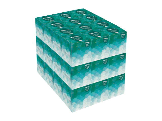 Kleenex Professional Facial Tissue Cube for Business (21270), Upright Face Tissue Box, 36 Boxes / Case, 95 Tissues / Box, 3,420 Tissues / Case