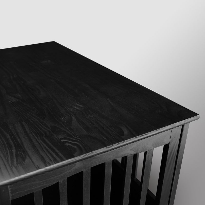 dbest products Pet Smart Cart Carrier Crate Kennel Cage Bag with Wheels and Padded Bed for Airline Airplane Travel with Cats and Dogs, Large (Black)