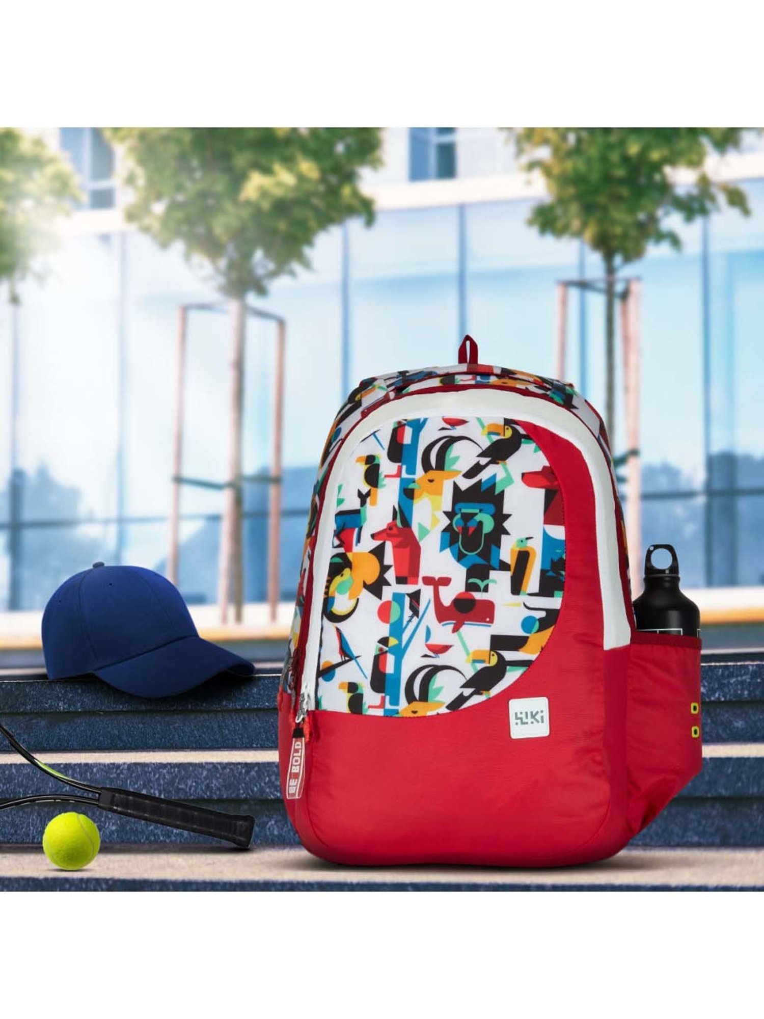 Wiki 29.5 Ltrs Red Medium Backpack