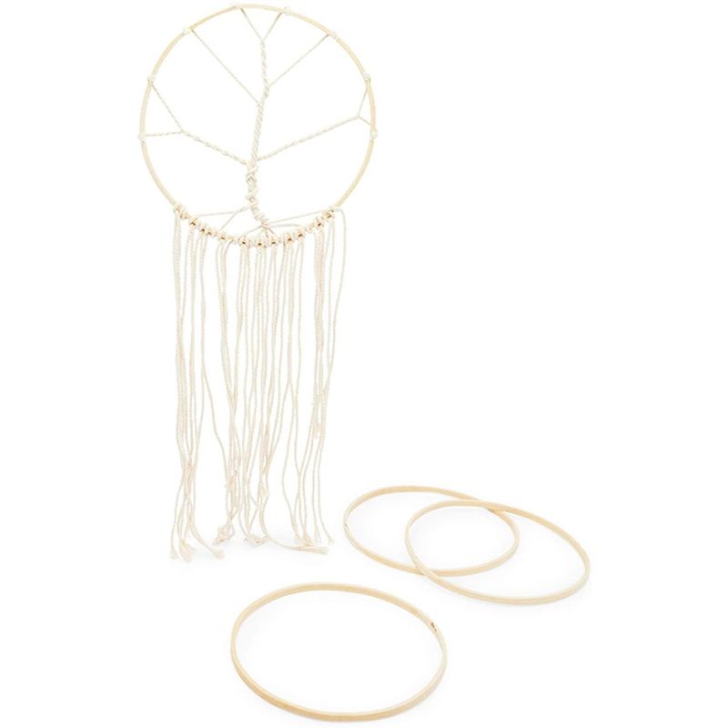 Bright Creations 12 Pack Bamboo Rings for Arts and Crafts, Macrame, and Dreamcatchers (9 in)