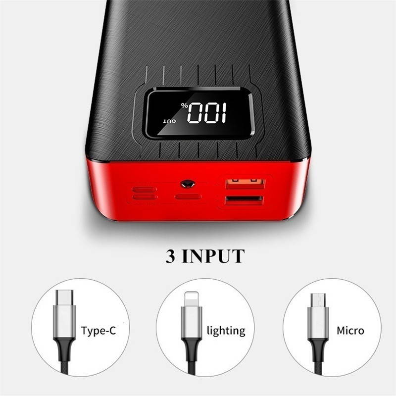 900000mah Real Capacity Power Bank External Portable Charger Fast Charging PowerBank Dual USB LED Display External Battery for Iphone Xiaomi