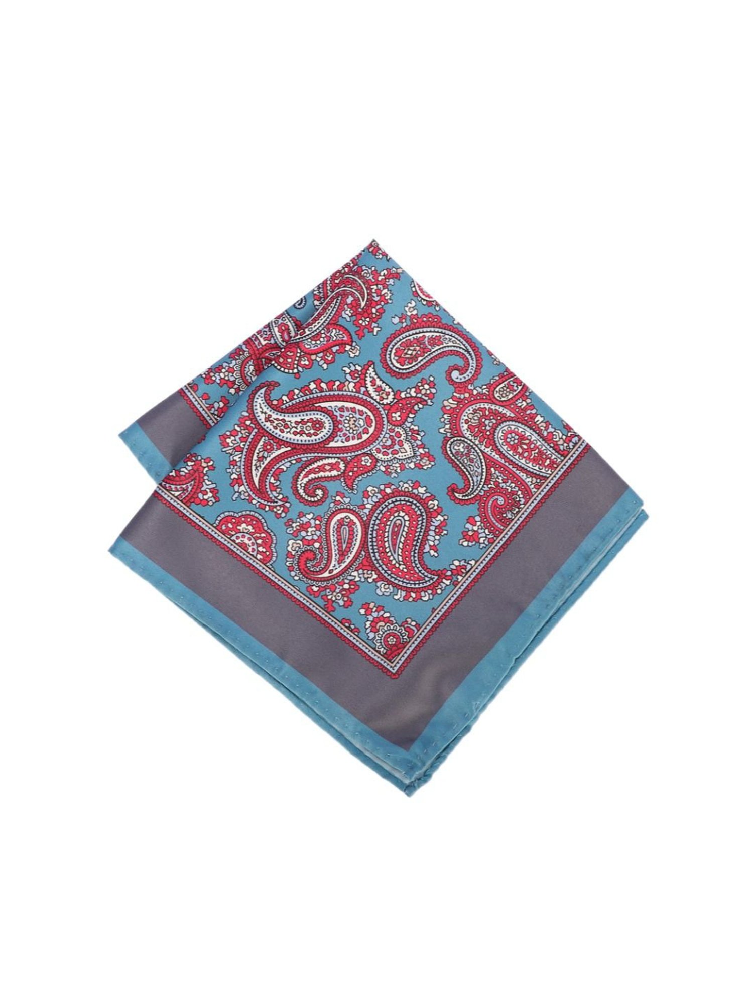 Louis Philippe Blue Printed Pocket Square