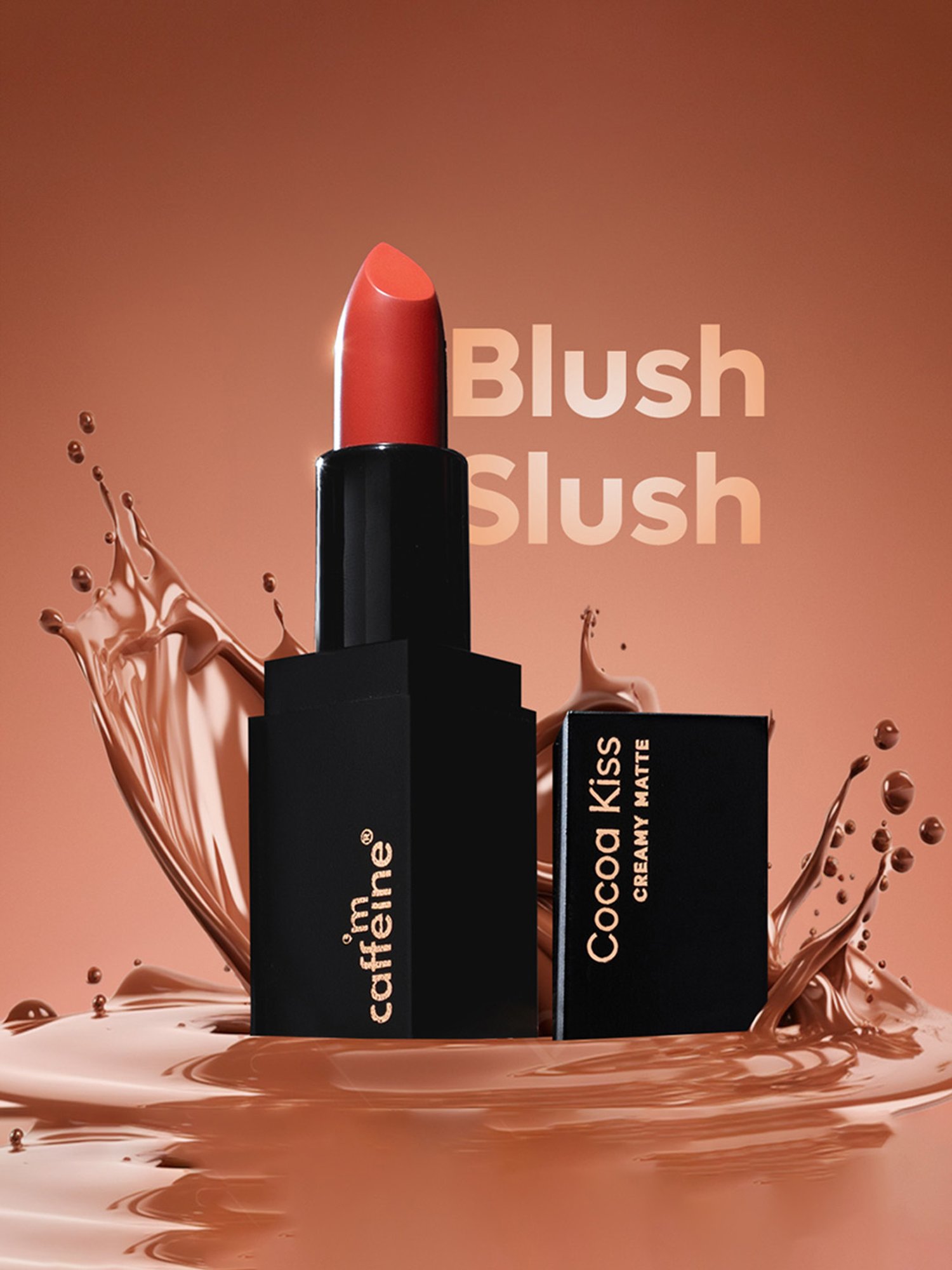 mCaffeine Cocoa Kiss Creamy Matte Lipstick Blush Slush - 4.2 gm