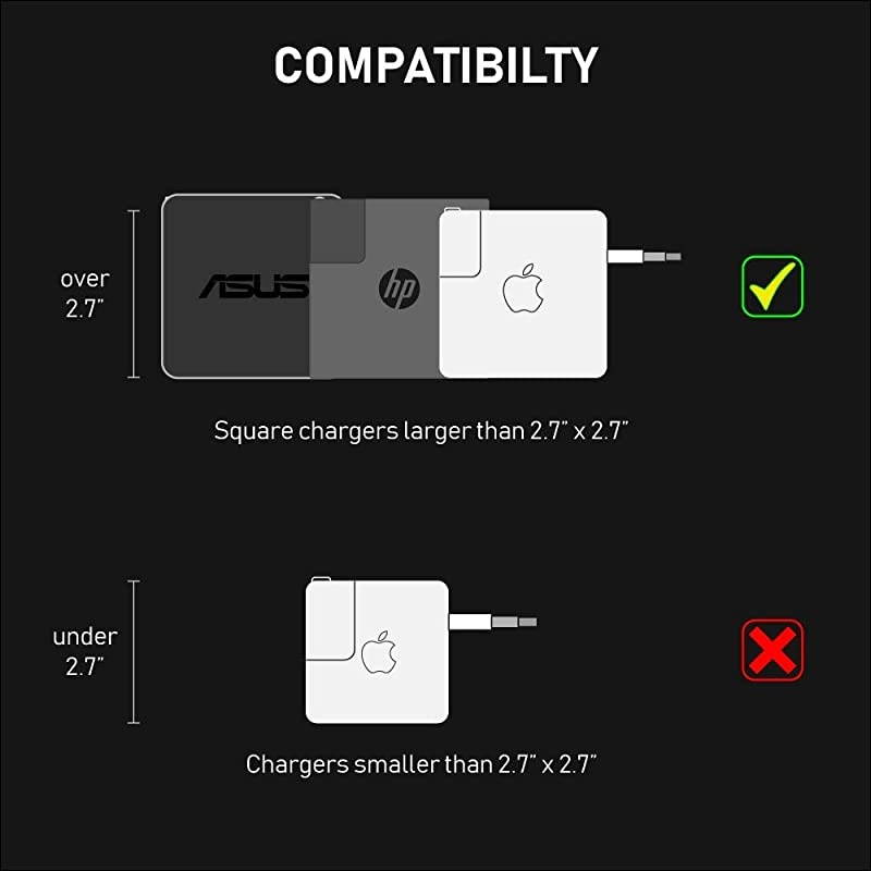 Reel The Side Kick Collapsible Charger Organizer and Travel Accessory Compatible with MacBook and PC charging cords and adapter cable management White