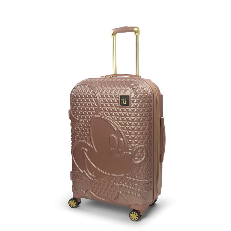 FUL Disney Mickey Mouse Textured 25" Hardside Rolling Suitcase - Rose Gold