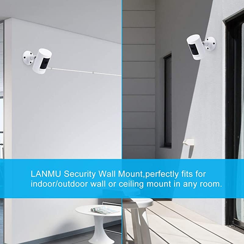 Wall Mount Compatible with Ring Stick Up Cam WiredBattery and Ring Indoor Cam HD Security Camera360 Degree Adjustable Mounting Bracket 2 Pack