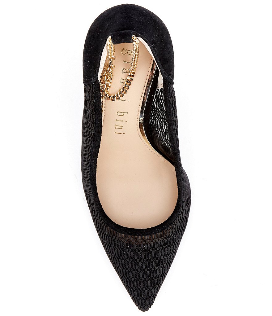 Gianni Bini Sisson Mesh Ankle Chain Pumps
