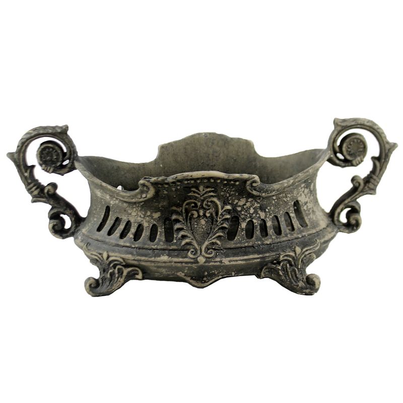 Halloween 6.25" Destressed Gray Pot Rustic Home Decor  -  Decorative Figurines