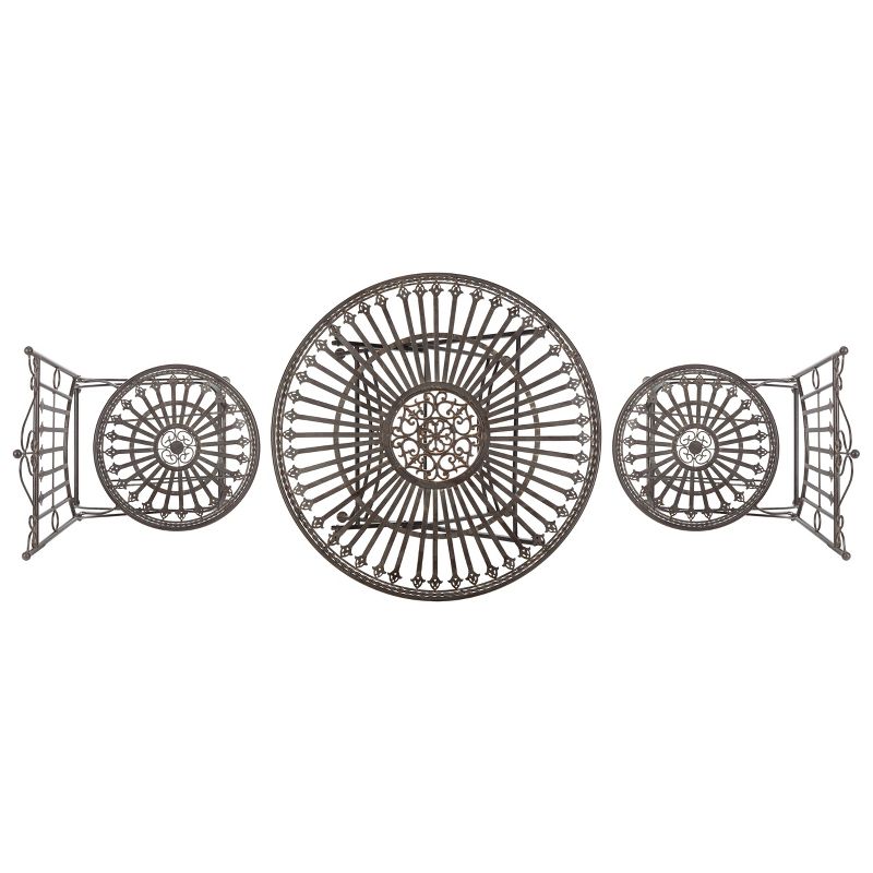 Belen 3pc Bistro Set - Black Rust - Safavieh