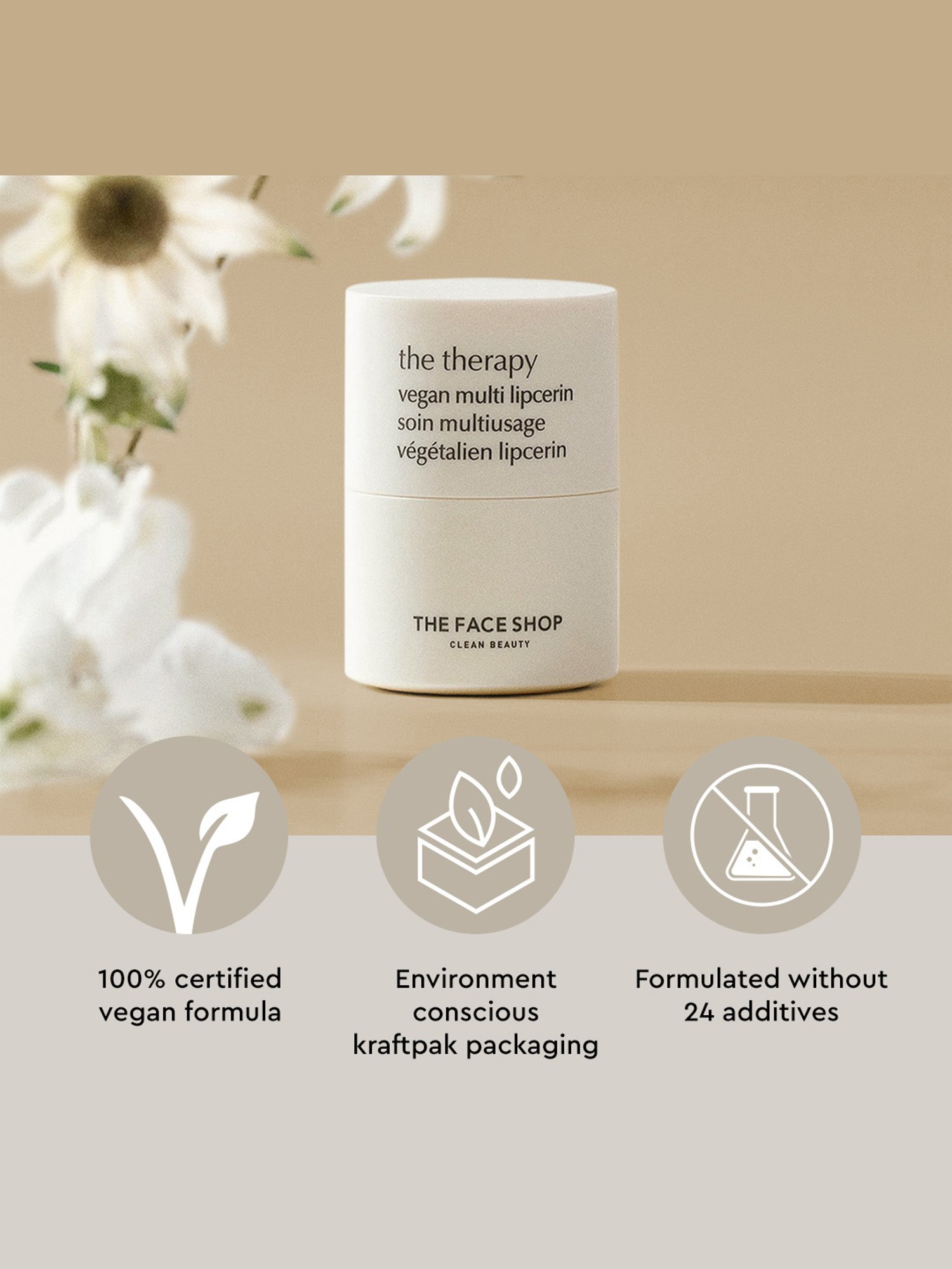 The Face Shop The Therapy Vegan Multi-Lipcerin - 15 ml