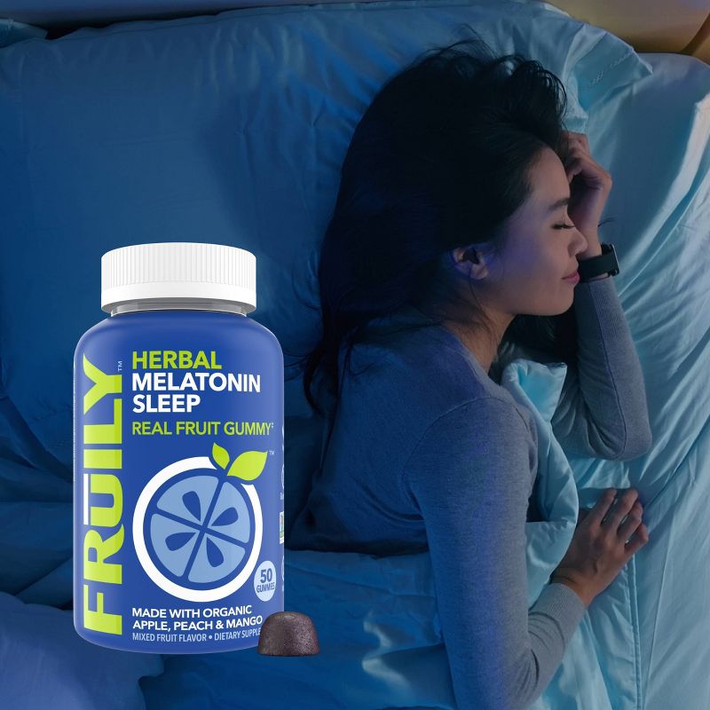 Fruily Herbal Melatonin Sleep Real Fruit Gummy - 50ct