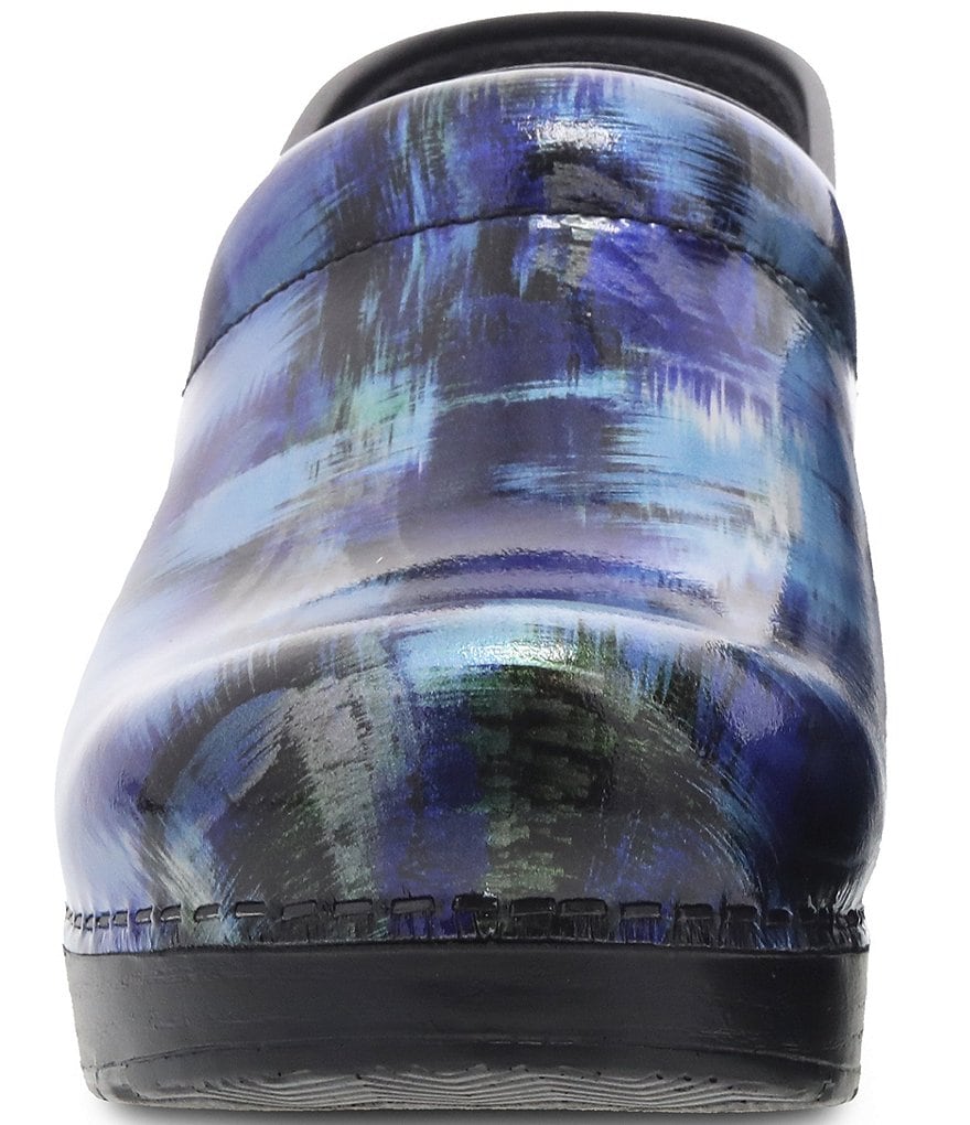 Dansko Professional Blue Brush Leather Clogs