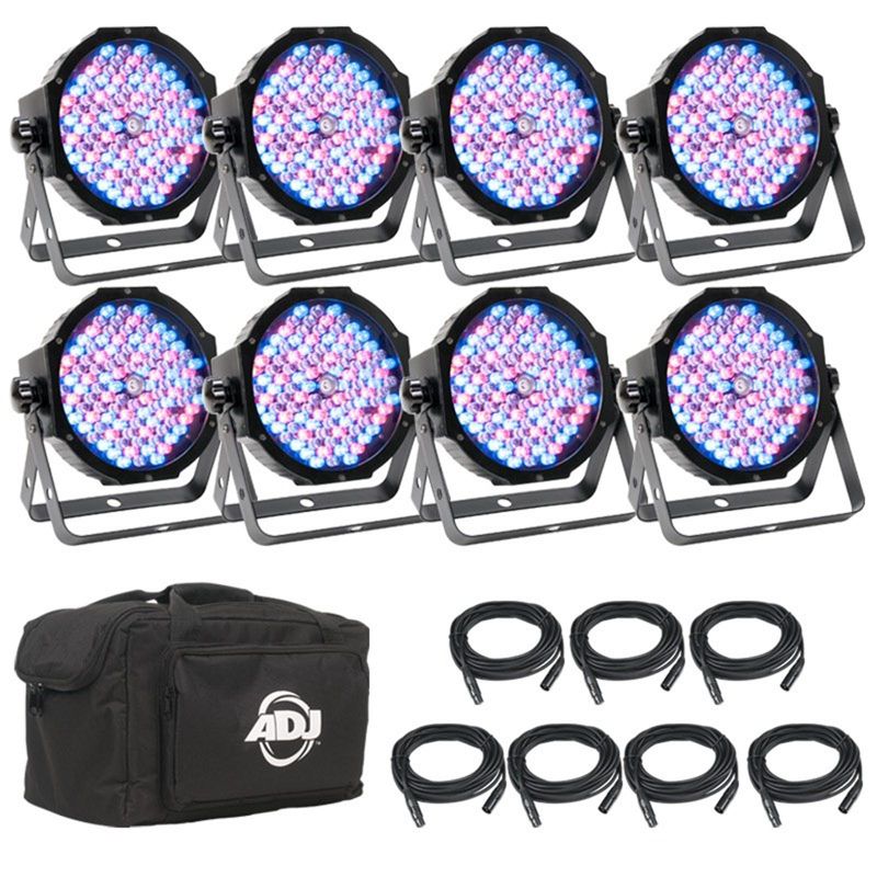 American DJ ADJ Mega Flat Pak(2) & Chauvet OBEY 6-Channel Lighting Controller(2)