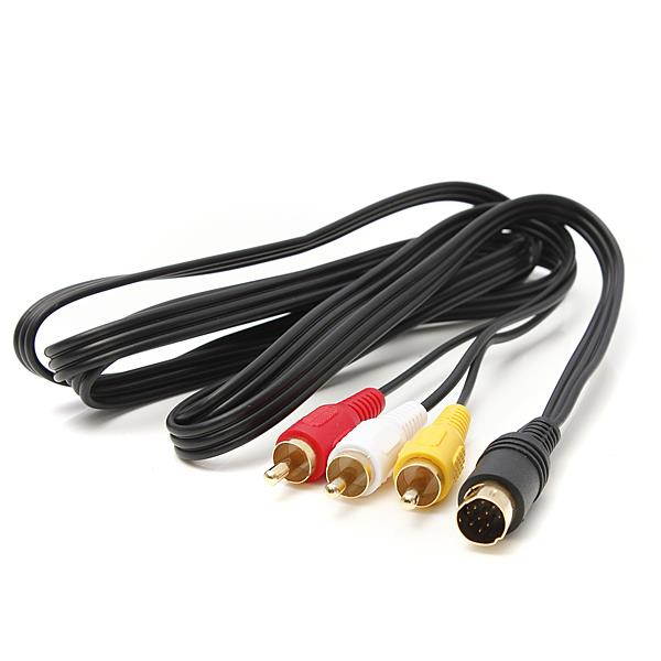 Audio Video AV Cable A/V RCA Connection Cord fits Sega Saturn 1.8m 6ft Feet
