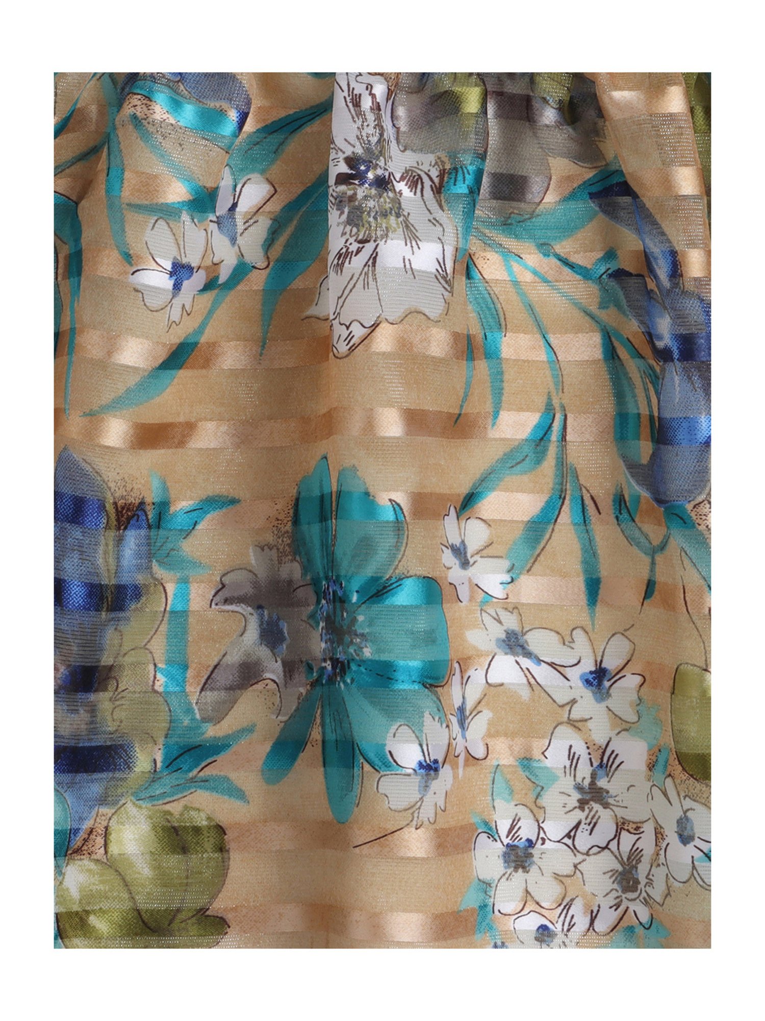 Many Frocks Kids Green & Pink Floral Print Lehenga, Choli with Dupatta