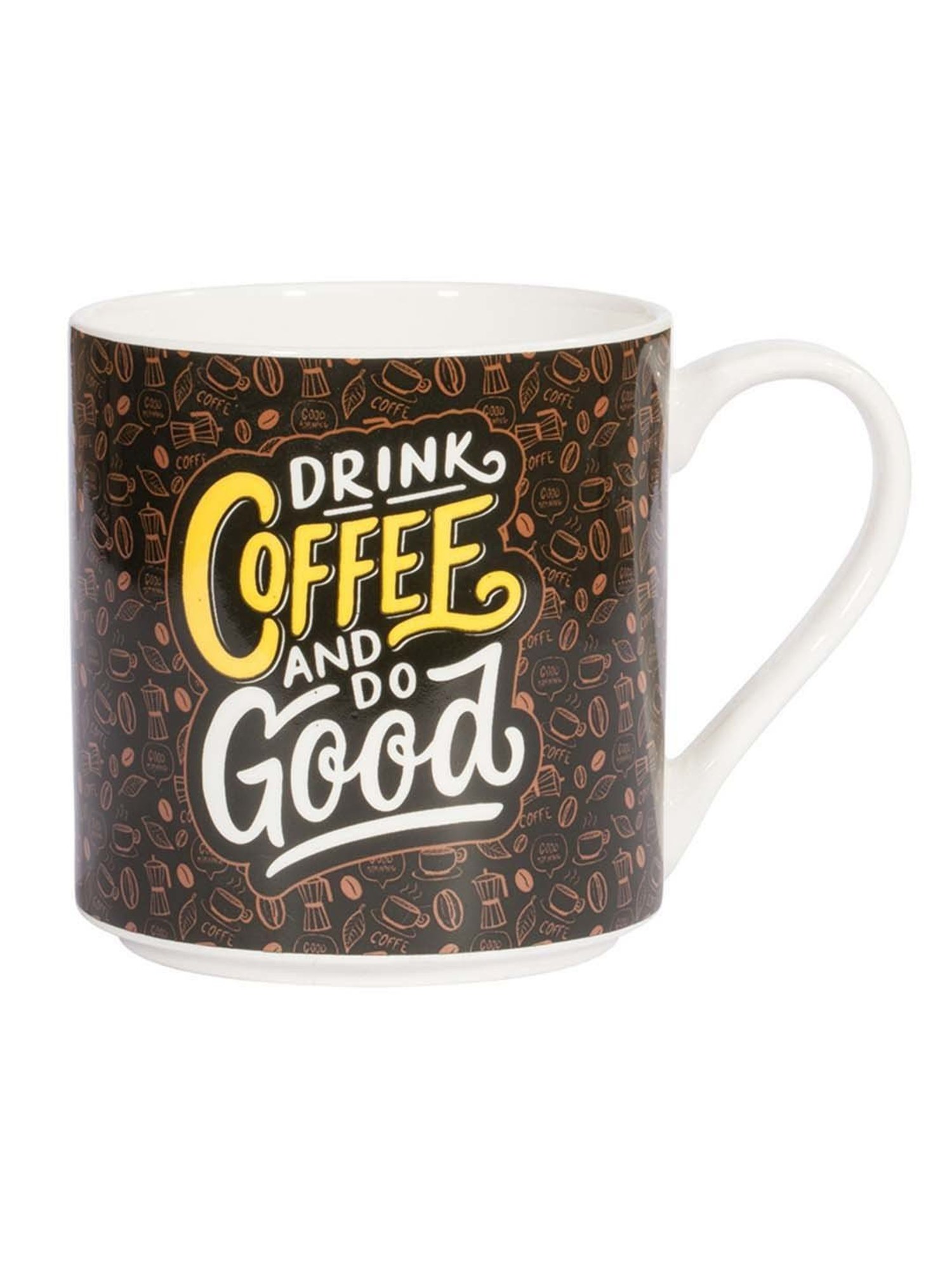 Clay Craft Think Food Brown Ceramic Coffee Mug (0.35 L) - Set of 1