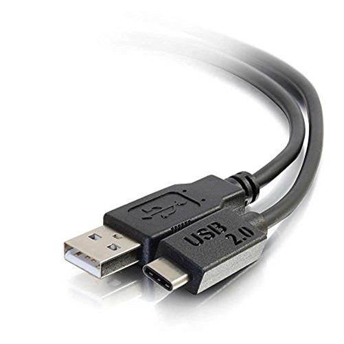 C2G 28872 USB-C Cable - USB 2.0 USB-C to USB-A Male/Male Cable, Thunderbolt 3, Tablet, Chromebook Pixel, Samsung Galaxy TabPro S, LG G6, MacBook, Black (10 Feet, 3.04 Meters)
