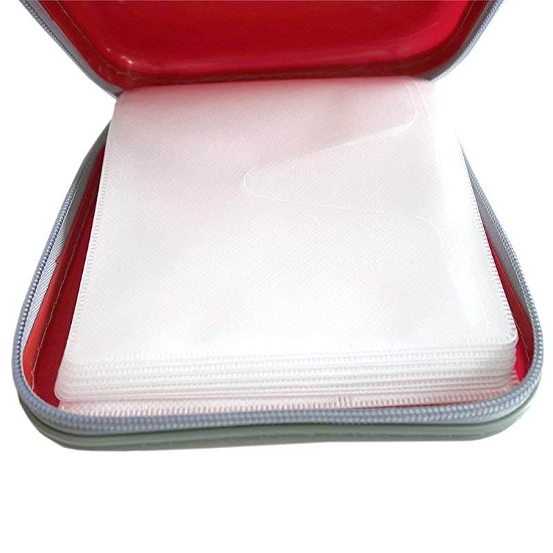 CDVCDDVD Case Binder Portable Hard Plastic Disc Container Red