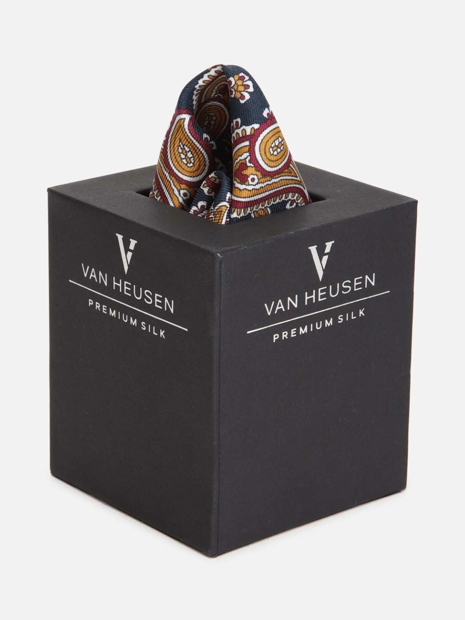 Van Heusen Green & Yellow Printed Pocket Square