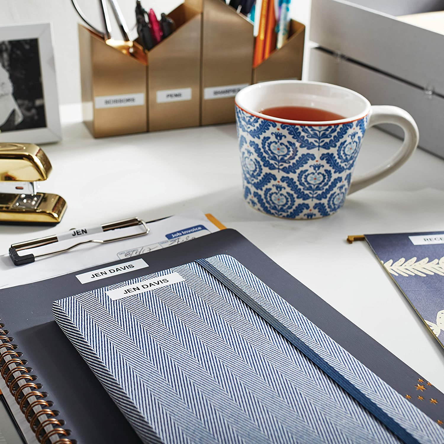 DYMO LetraTag Labeling Tape for LetraTag Label Makers, Black print on White paper, 1/2" W x 13 L, 1 cassette (91330)