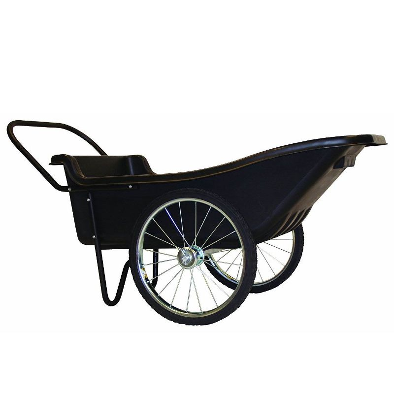 Suncast 15 Gallon Poly Multipurpose Rolling Lawn and Garden Cart, Taupe (2 Pack)