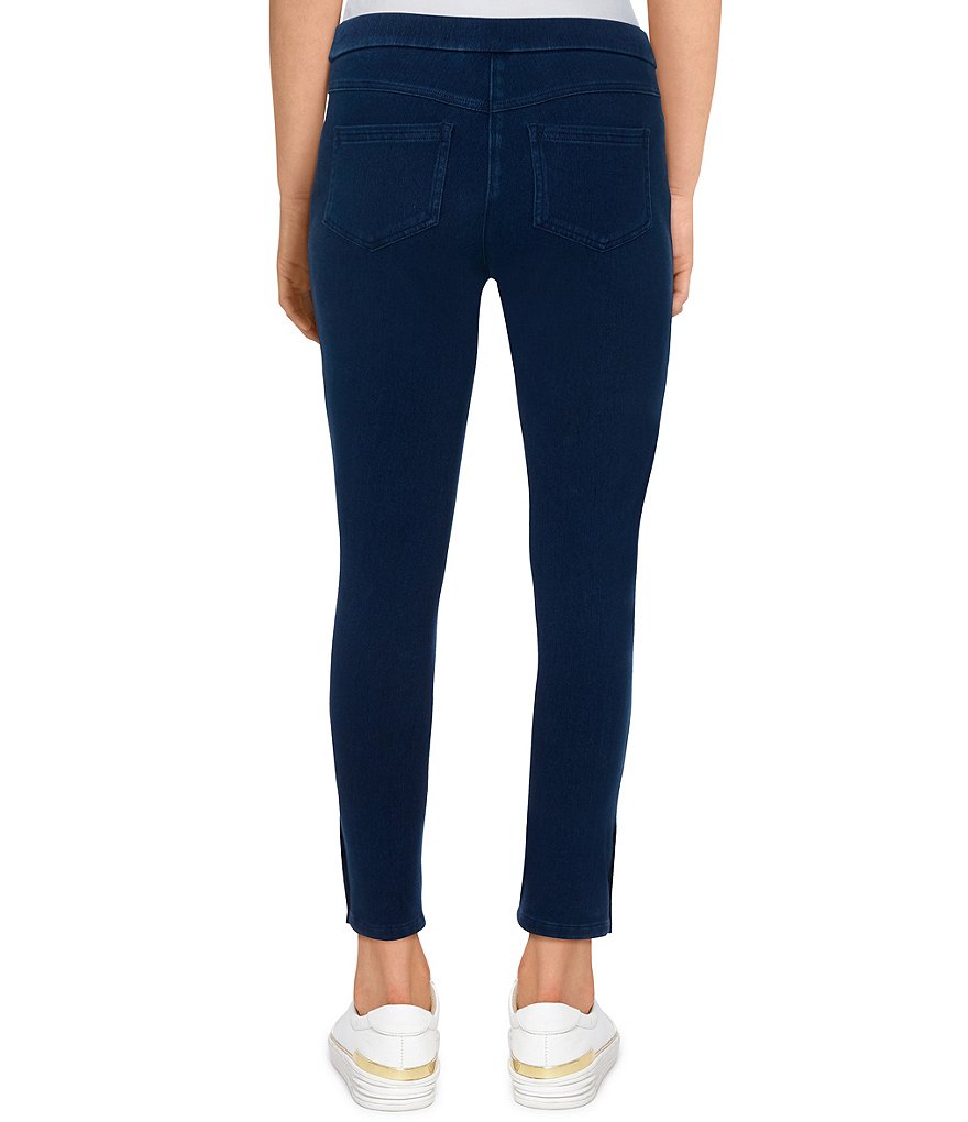 Ruby Rd. Petite Size Knitted Twill Pull-On Button Hem Detail Ankle Pants