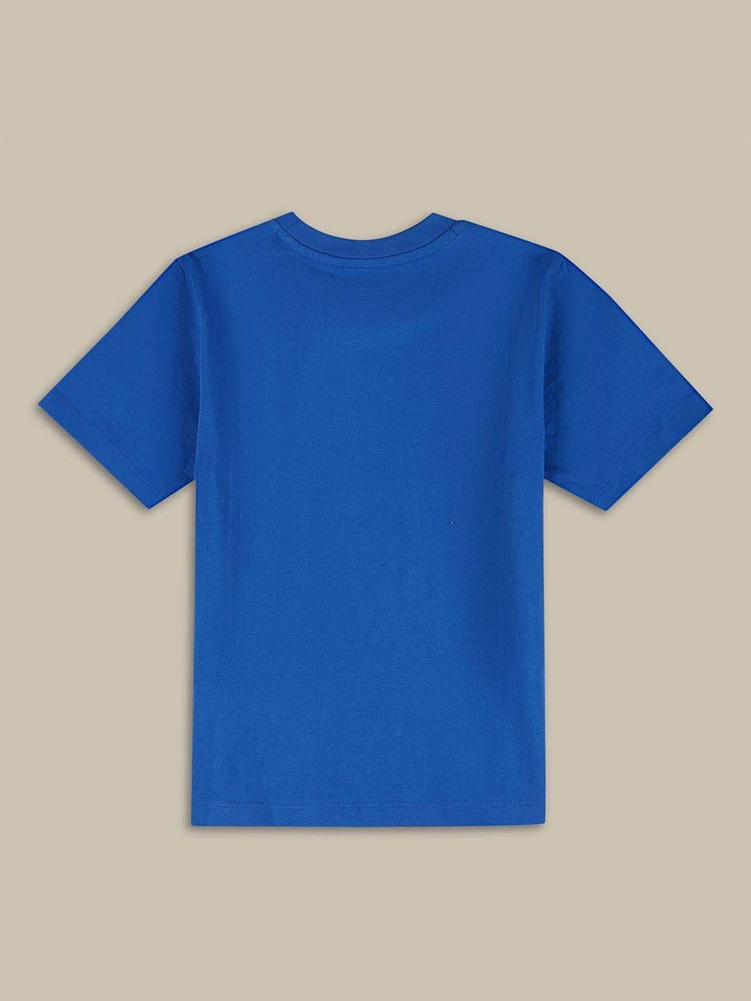 Kidsville Boys Blue Cotton Printed T-Shirt