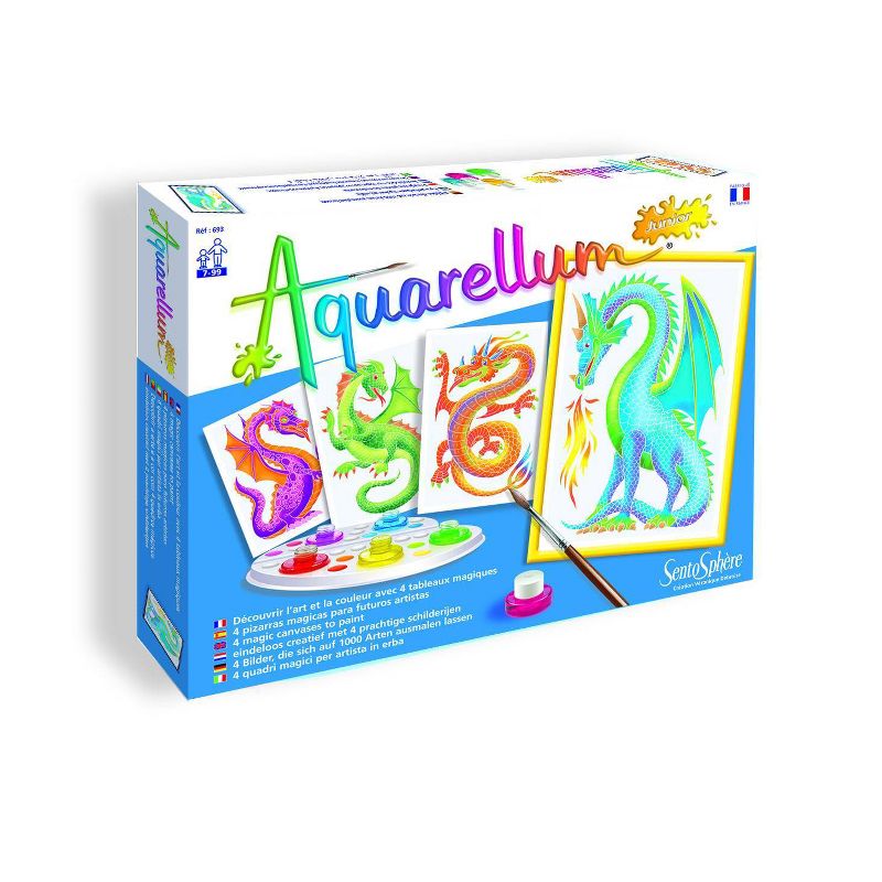 12pc Aquarellum Junior Dragons Painting Kit - SentoSphere USA