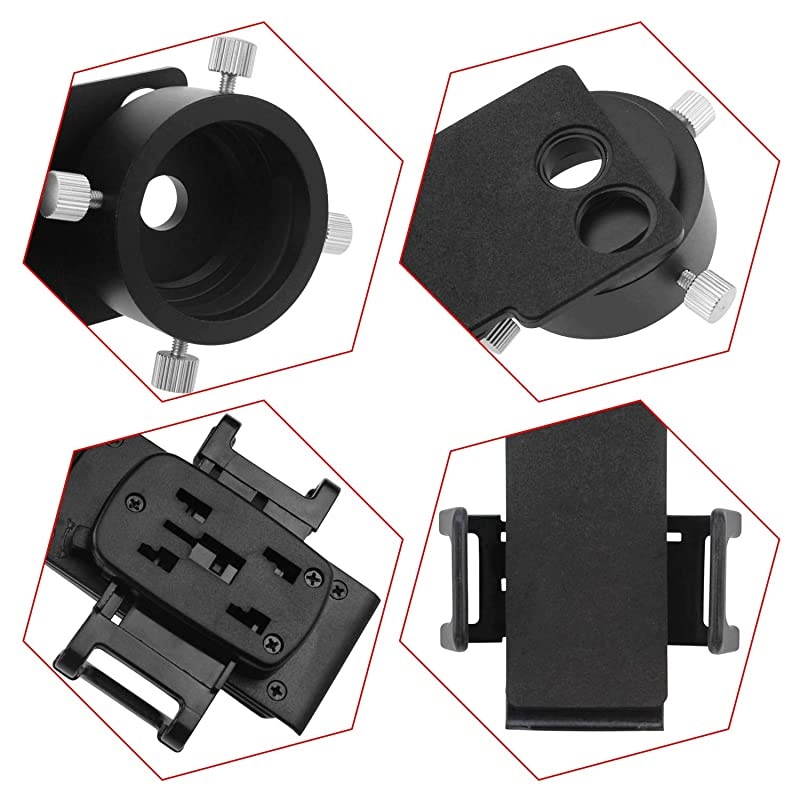 Smartphone iPhone Adapter with T2 Thread and Eyepiece Adapter 44-52mm - for Photography with telescopes and Spotting Scope or Binoculars