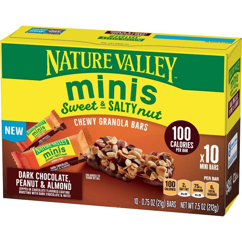 Nature Valley Sweet & Salty Minis Dark Chocolate Peanut & Almond - 10ct