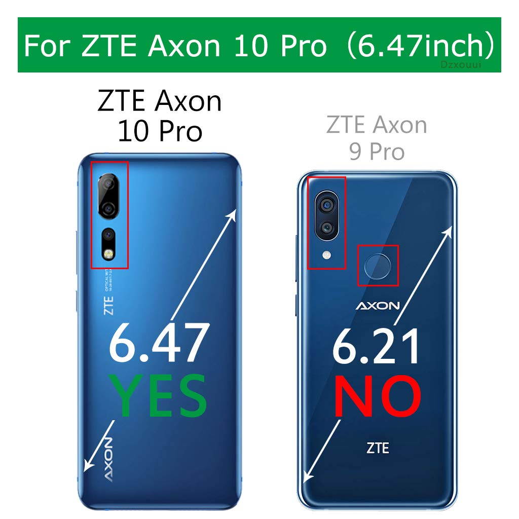 Dzxouui Compatible for ZTE Axon 10 Pro Case,Protective Phone Cover Shockproof Soft TPU Cases for ZTE Axon 10 Pro(DL-Black)