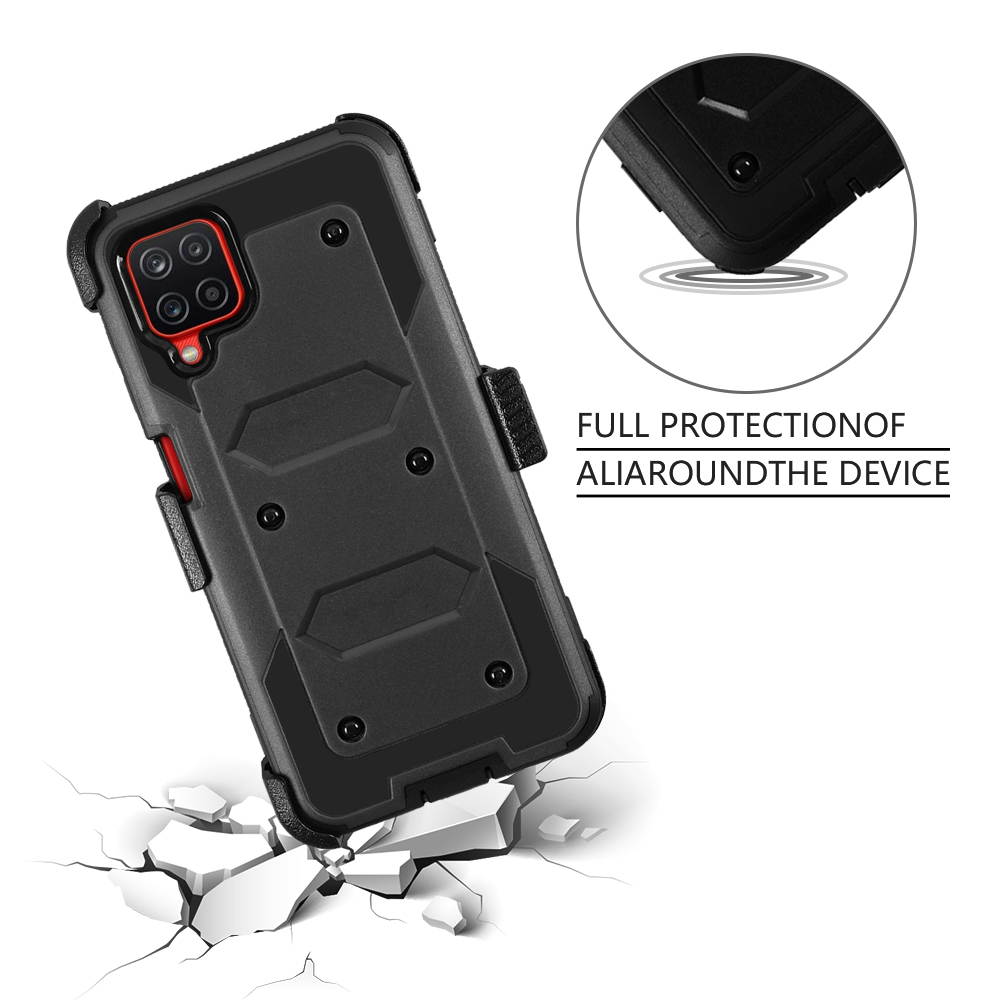 Mignova for Samsung A12 5G Case Full-Body Protective Built-in Screen Protector Kicksand Belt Clip Dustproof Shockproof Anti-Scratch Armor Cover Samsung Galaxy A12 5G 6.5 inch