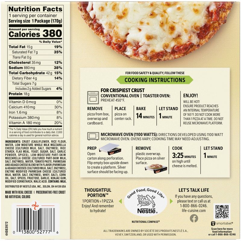 Life Cuisine Cauliflower Crust Cheese Frozen Pizza - 6oz