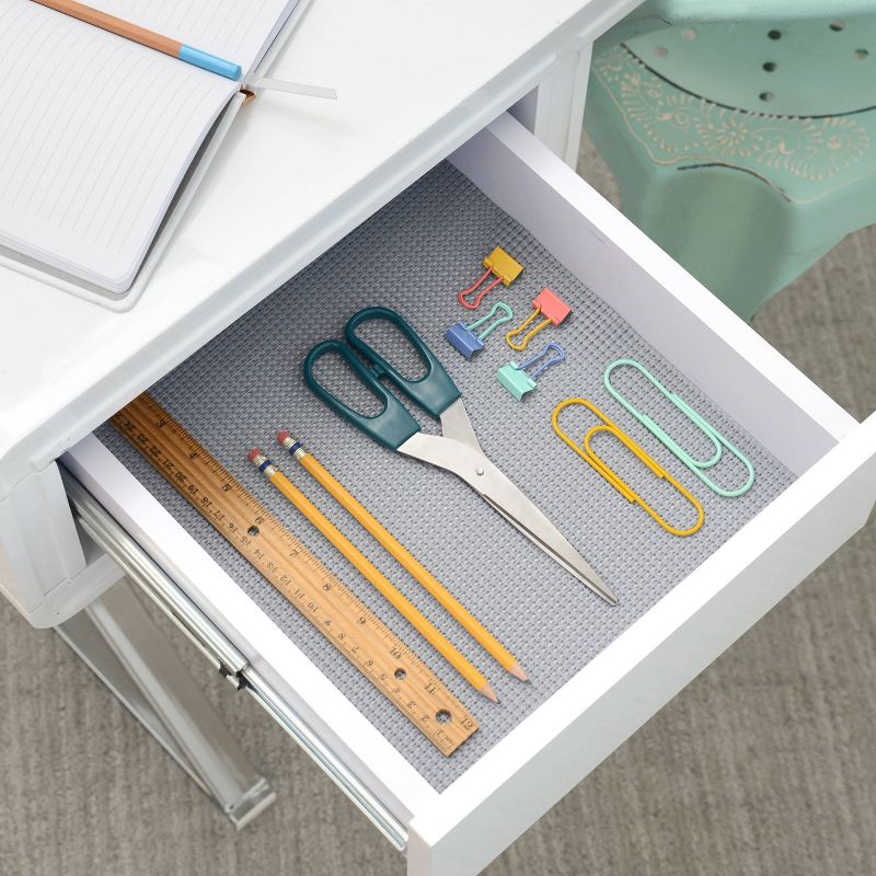 Con-Tact Brand Excel Grip Non-Adhesive Shelf Liner - Alloy Gray (12''x10')