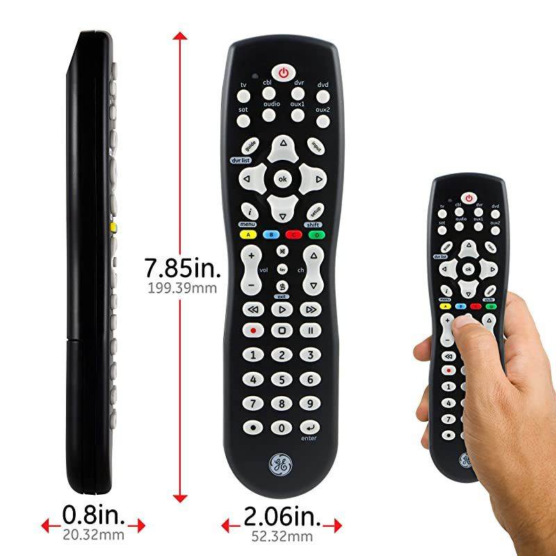 Universal Remote Control for Samsung, Vizio, Lg, Sony, Sharp, Roku, Apple TV, TCL, Panasonic, Smart TVs, Streaming Players, Blu-Ray, DVD, Simple Setup, 8-Device, Black, 33715