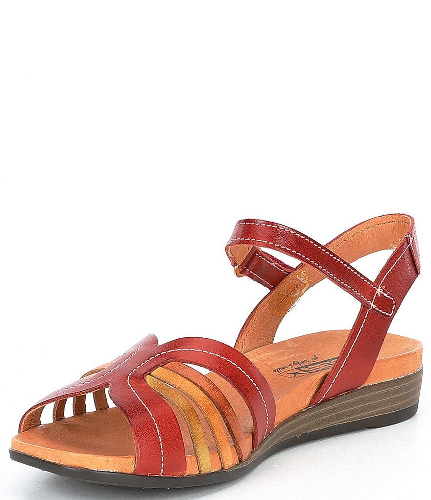 Pikolinos Ibiza Leather Whipstitch Detail Sandals