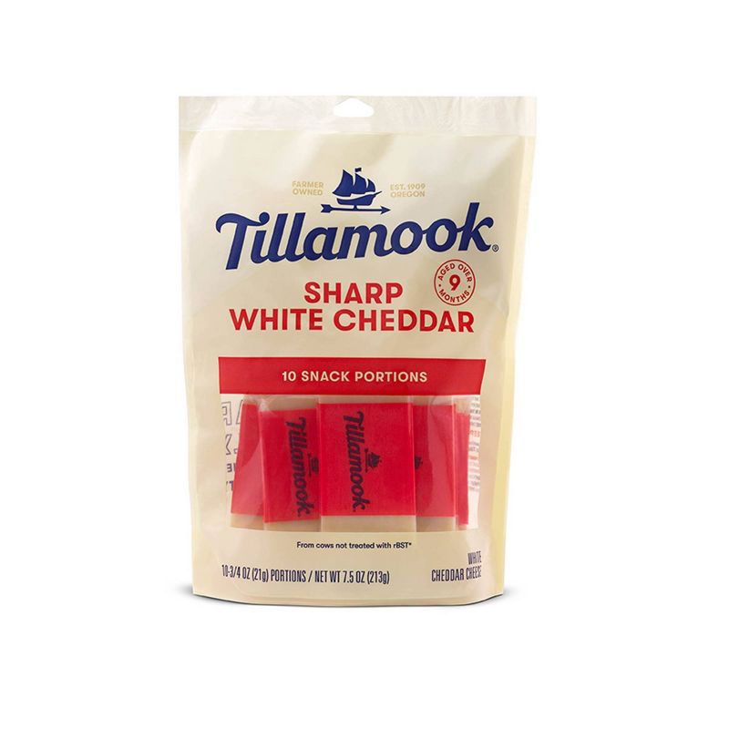 Tillamook Sharp White Cheddar Cheese Snacks - 7.5oz/10ct