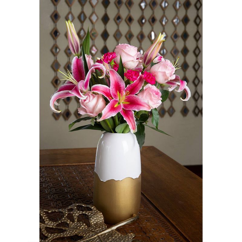 Colour Republic Light Pink Garden Rose Bouquet