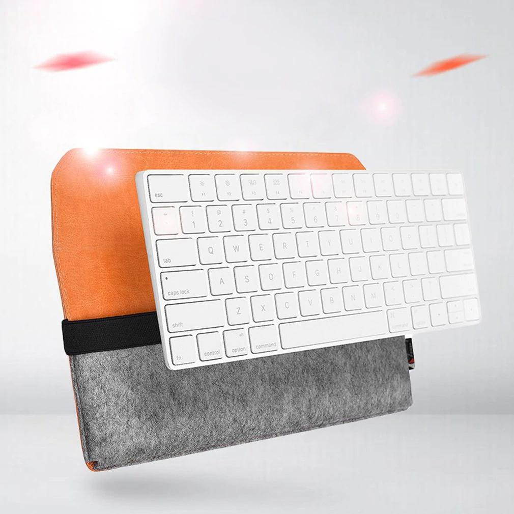 Lejiahong Protective Storage Case Shell Bag for Magic Trackpad Felt Pouch Soft Sleeve for Magic Keyboard Dust Covers Piece 1995 Gray