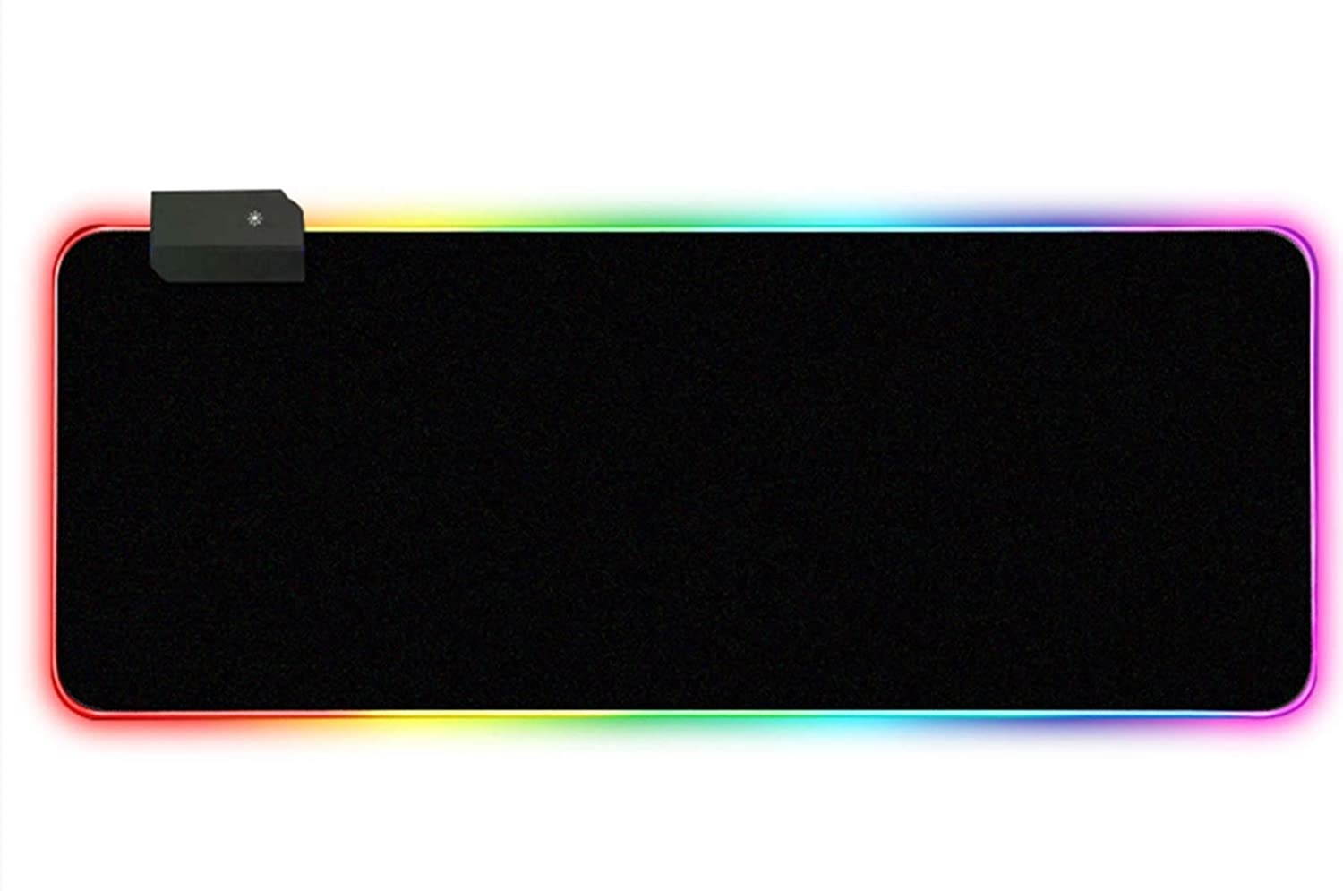 Oxking Extra Large RGB Gaming Mouse Pad(31.511.8)-12 LED Lighting Modes and Soft Non-Slip Rubber Base Computer Keyboard Mouse Mat for GamingOffice and Home